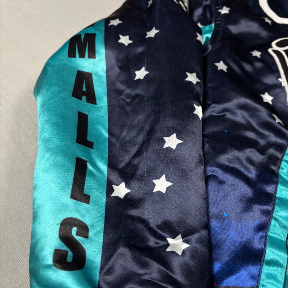 Headgear Classics Biggie Smalls Jacket Mens Small Navy Bad Boy Records Varsity - Picture 5 of 16